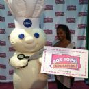 TLC's Chilli at Box Tops for Education booth at the Hoodie awards