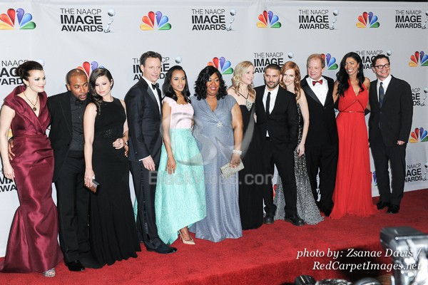 The Cast of Scandal with Writer/Director/Producer Shonda Rhimes