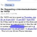 Got YNTO another interview!!!!