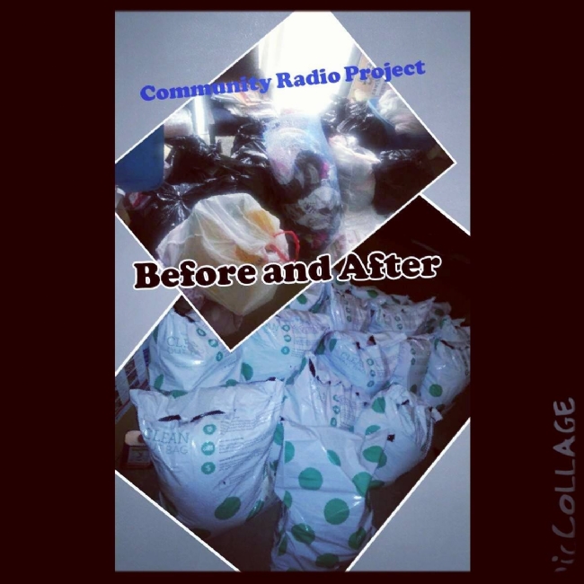 Community Radio Project-Delivers 18 bags of clothes