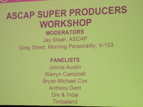 ASCAP Super Producers Workshop