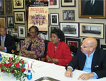 Dr. Henry Louis Gates, Ms. Tammy Robinson, Ms. Ingrid Saunders Jones, and Tom Joyner